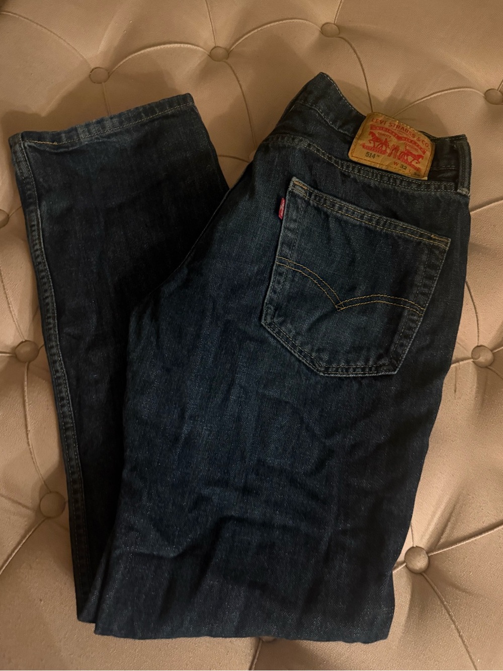 Levi's Men’s Dark Indigo Straight Jeans